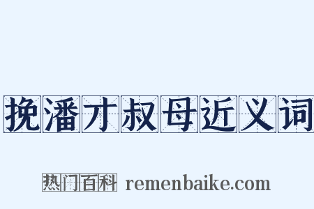 挽潘才叔母近义词是什么意思的图片